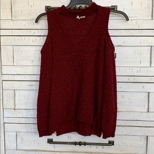 Maroon long sleeve top